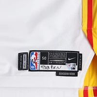 Caleb Houstan Atlanta Hawks Game-Used #33 White Nike Jersey vs. Brooklyn Nets on April 3, 2026 - Size 50+4