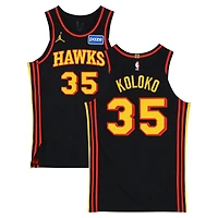 Christian Koloko Atlanta Hawks Game-Used #35 Black Jordan Brand Jersey vs. Miami Heat on April 12, 2026 - Size 48+4