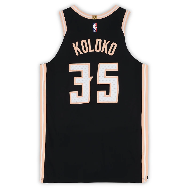 Christian Koloko Atlanta Hawks Game-Used #35 Black Nike City Edition Jersey vs. Washington Wizards on February 26, 2026 - Size 48+4