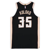 Christian Koloko Atlanta Hawks Game-Used #35 Black Nike City Edition Jersey vs. Washington Wizards on February 26, 2026 - Size 48+4