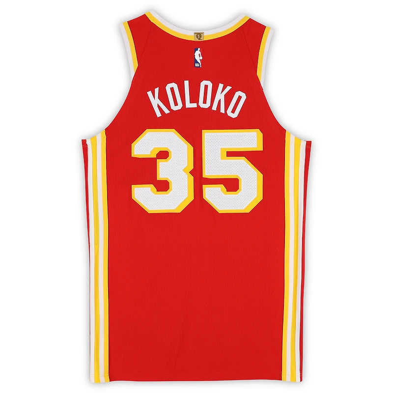 Maillot rouge Nike n° 35 porté par Christian Koloko (Atlanta Hawks) lors du match contre les Memphis Grizzlies le 23 mars 2026 - Taille 48+4