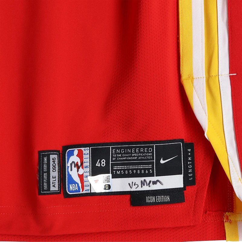 Christian Koloko Atlanta Hawks Game-Used #35 Red Nike Jersey vs. Memphis Grizzlies on March 23, 2026 - Size 48+4