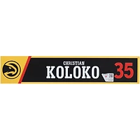 Christian Koloko Atlanta Hawks Player-Issued #35 Black Nameplate from the 2025-26 NBA Season