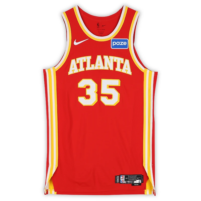 Christian Koloko Atlanta Hawks Player-Issued #35 Red Nike Jersey from the 2025-26 NBA Season - Size 48+4