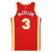 CJ McCollum Atlanta Hawks Game-Used #3 Red Nike Jersey vs. Detroit Pistons on March 25, 2026 - Size 48+4