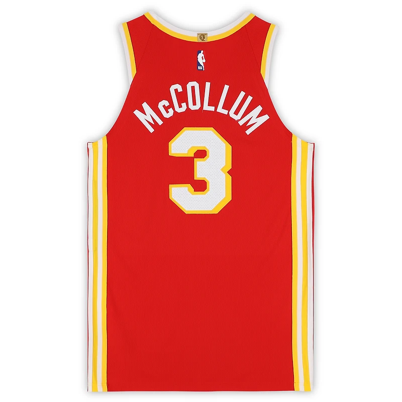 CJ McCollum Atlanta Hawks Game-Used #3 Red Nike Jersey vs. Memphis Grizzlies on March 23, 2026 - Size 48+4
