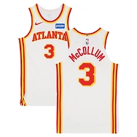 CJ McCollum Atlanta Hawks Game-Used #3 White Nike Jersey vs. Los Angeles Lakers on January 13, 2026 - Size 48+4