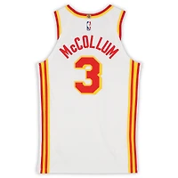 CJ McCollum Atlanta Hawks Game-Used #3 White Nike Jersey vs. Portland Trail Blazers on March 1, 2026 - Size 48+4