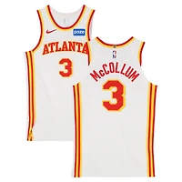 CJ McCollum Atlanta Hawks Game-Used #3 White Nike Jersey vs. Portland Trail Blazers on March 1, 2026 - Size 48+4