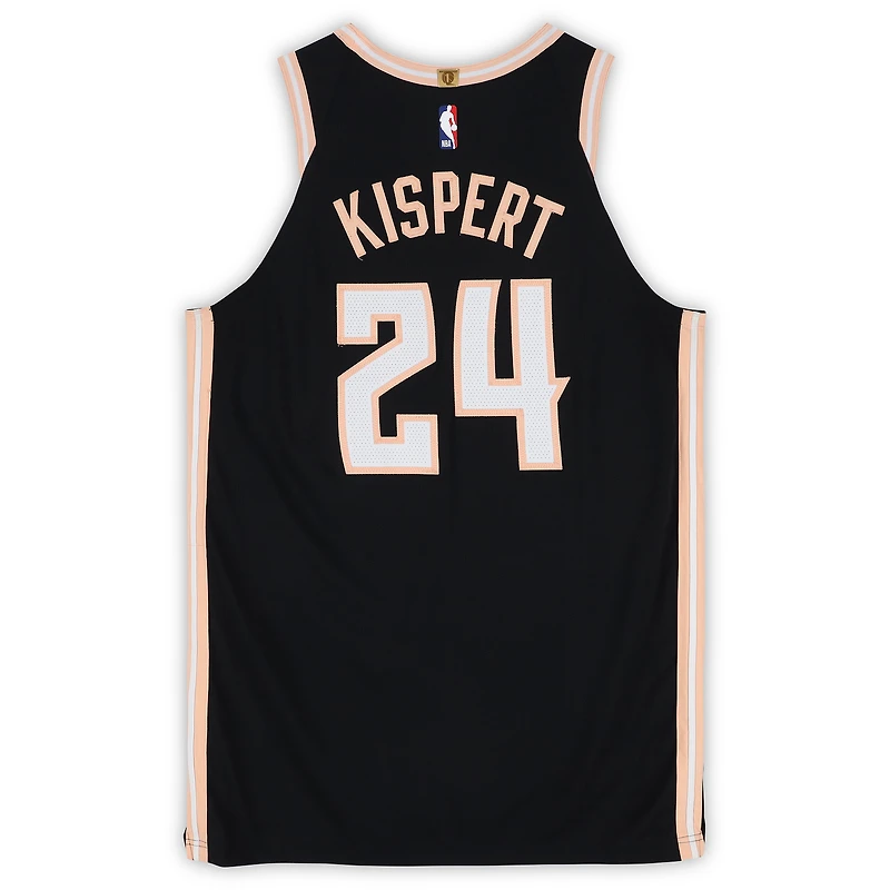 Corey Kispert Atlanta Hawks Game-Used #24 Black Nike City Edition Jersey vs. Washington Wizards on February 26, 2026 - Size 50+4