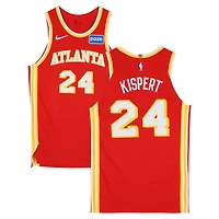 Corey Kispert Atlanta Hawks Game-Used #24 Red Nike Jersey vs. Detroit Pistons on March 25, 2026 - Size 50+4