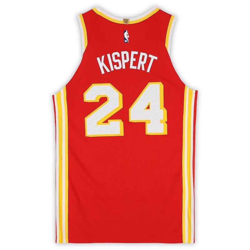 Corey Kispert Atlanta Hawks Game-Used #24 Red Nike Jersey vs. Detroit Pistons on March 25, 2026 - Size 50+4