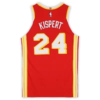 Corey Kispert Atlanta Hawks Game-Used #24 Red Nike Jersey vs. Detroit Pistons on March 25, 2026 - Size 50+4