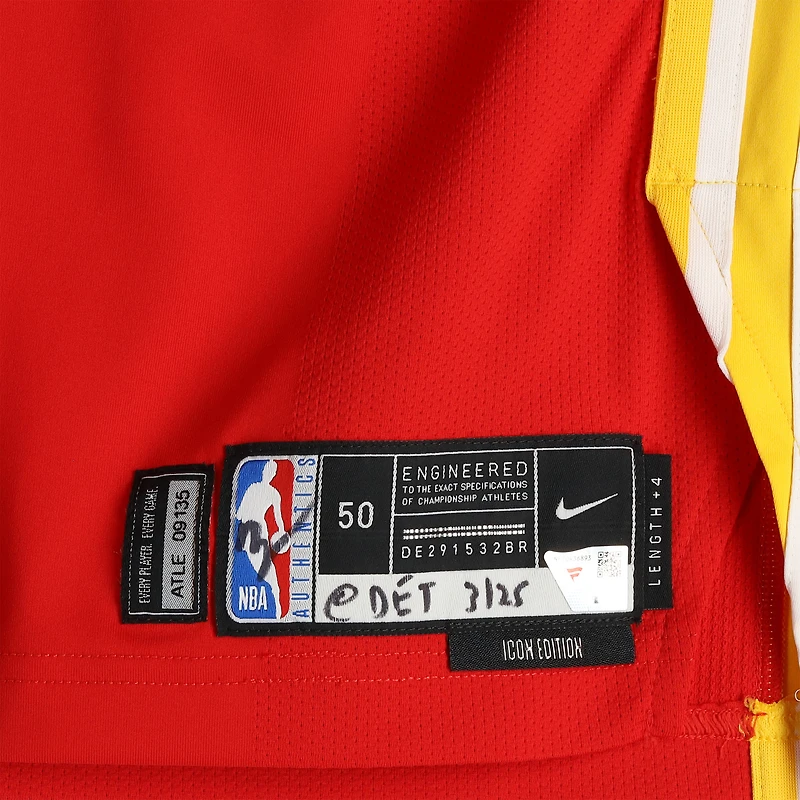 Corey Kispert Atlanta Hawks Game-Used #24 Red Nike Jersey vs. Detroit Pistons on March 25, 2026 - Size 50+4
