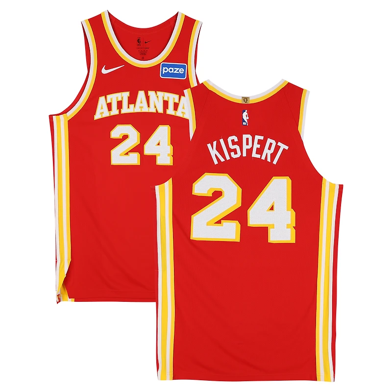 Corey Kispert Atlanta Hawks Game-Used #24 Red Nike Jersey vs. Memphis Grizzlies on March 23, 2026 - Size 50+4