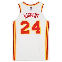 Corey Kispert Atlanta Hawks Game-Used #24 White Nike Jersey vs. Brooklyn Nets on April 3, 2026 - Size 50+4