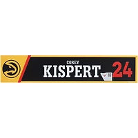 Corey Kispert Atlanta Hawks Player-Issued #24 Black Nameplate from the 2025-26 NBA Season