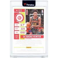 Carte de recrue autographiée De'Andre Hunter (Atlanta Hawks) 2019-20 Panini Contenders Optic Gold Rookie Ticket n° 122, n° 4/10