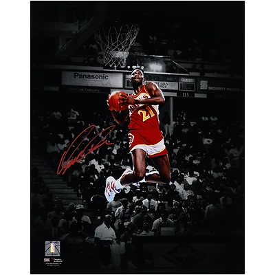 Dominique Wilkins Atlanta Hawks Autographed 11" x 14" Reverse Dunk Spotlight Photograph 