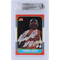 Dominique Wilkins Atlanta Hawks Autographed 1986-87 Fleer Silver Ink #121 Beckett Fanatics Witnessed Authenticated Card with "HOF 2006" Inscription