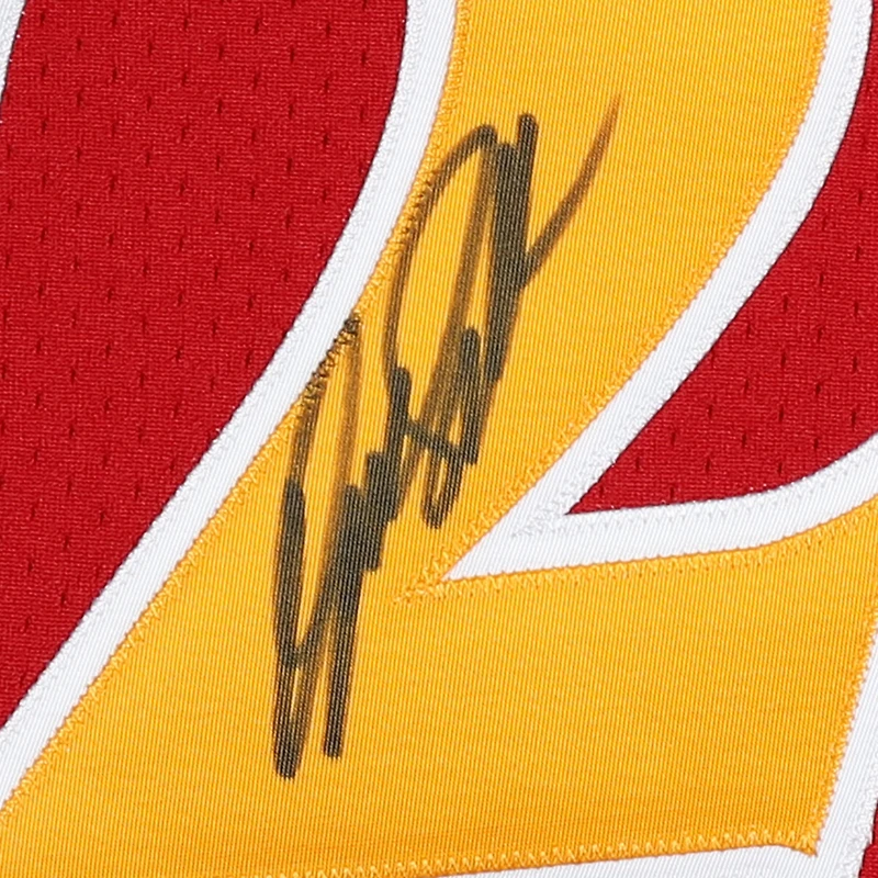 Dominique Wilkins Atlanta Hawks Autographed Red Mitchell and Ness 1986 Hardwood Classic Logo Authentic Jersey