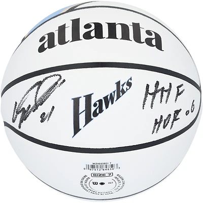 Dominique Wilkins Atlanta Hawks Autographed Wilson City Edition 2024-25 Collector Basketball with "HHF" & "HOF 06" Inscriptions