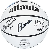 Dominique Wilkins Atlanta Hawks Autographed Wilson City Edition 2024-25 Collector Basketball with "HHF" & "HOF 06" Inscriptions