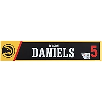 Dyson Daniels Atlanta Hawks Player-Issued #5 Black Nameplate from the 2025-26 NBA Season
