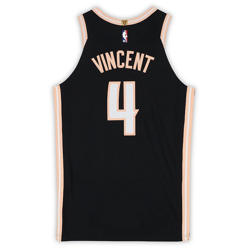 Gabe Vincent Atlanta Hawks Game-Used #4 Black Nike City Edition Jersey vs. Cleveland Cavaliers on April 10, 2026 - Size 48+4