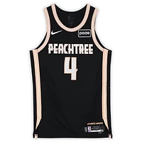 Gabe Vincent Atlanta Hawks Game-Used #4 Black Nike City Edition Jersey vs. Cleveland Cavaliers on April 10, 2026 - Size 48+4