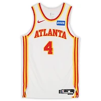 Gabe Vincent Atlanta Hawks Game-Used #4 White Nike Jersey vs. New York Knicks on April 25 and 30, 2026 - Size 48+4