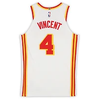Gabe Vincent Atlanta Hawks Game-Used #4 White Nike Jersey vs. Portland Trail Blazers on March 1, 2026 - Size 48+4
