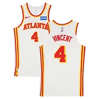 Gabe Vincent Atlanta Hawks Game-Used #4 White Nike Jersey vs. Portland Trail Blazers on March 1, 2026 - Size 48+4