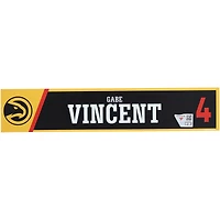 Gabe Vincent Atlanta Hawks Player-Issued #4 Black Nameplate from the 2025-26 NBA Season