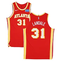 Jock Landale Atlanta Hawks Game-Used #31 Red Nike Jersey vs. Detroit Pistons on March 25, 2026 - Size 52+4