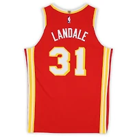Jock Landale Atlanta Hawks Game-Used #31 Red Nike Jersey vs. Detroit Pistons on March 25, 2026 - Size 52+4