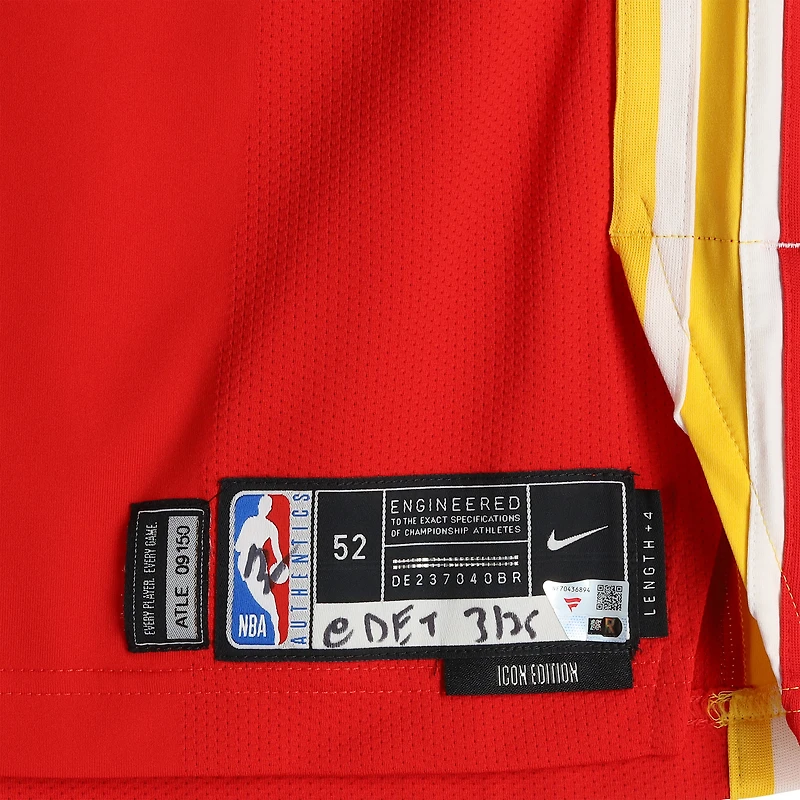 Jock Landale Atlanta Hawks Game-Used #31 Red Nike Jersey vs. Detroit Pistons on March 25, 2026 - Size 52+4