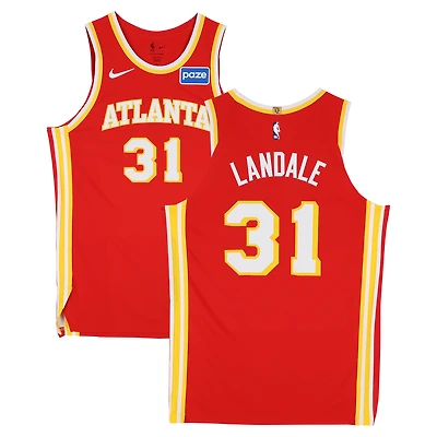 Jock Landale Atlanta Hawks Game-Used #31 Red Nike Jersey vs. Detroit Pistons on March 25, 2026 - Size 52+4