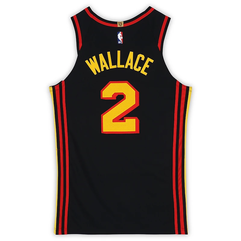 Keaton Wallace Atlanta Hawks Game-Used #2 Black Jordan Brand Jersey vs. Miami Heat on April 12, 2026 - Size 48+4