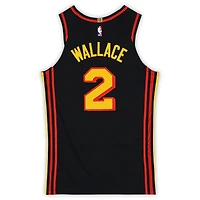 Keaton Wallace Atlanta Hawks Game-Used #2 Black Jordan Brand Jersey vs. Miami Heat on April 12, 2026 - Size 48+4