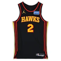 Keaton Wallace Atlanta Hawks Game-Used #2 Black Jordan Brand Jersey vs. Miami Heat on April 12, 2026 - Size 48+4