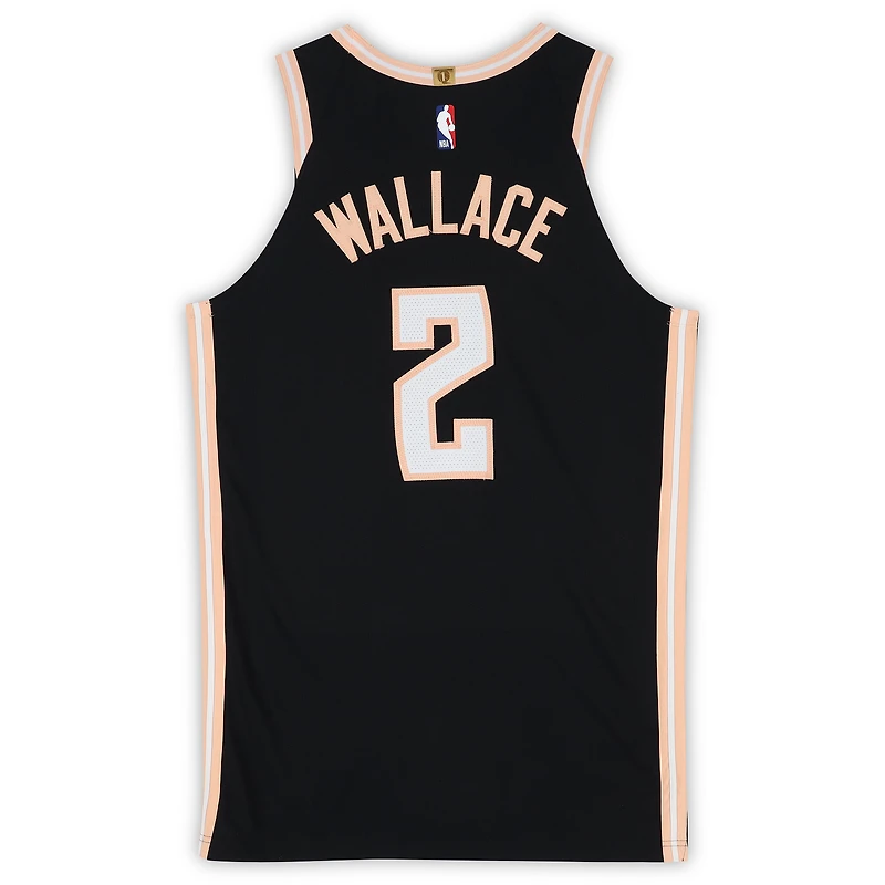 Keaton Wallace Atlanta Hawks Game-Used #2 Black Nike City Edition Jersey vs. Cleveland Cavaliers on April 10, 2026 - Size 48+4