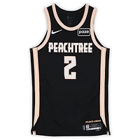 Keaton Wallace Atlanta Hawks Game-Used #2 Black Nike City Edition Jersey vs. Cleveland Cavaliers on April 10, 2026 - Size 48+4