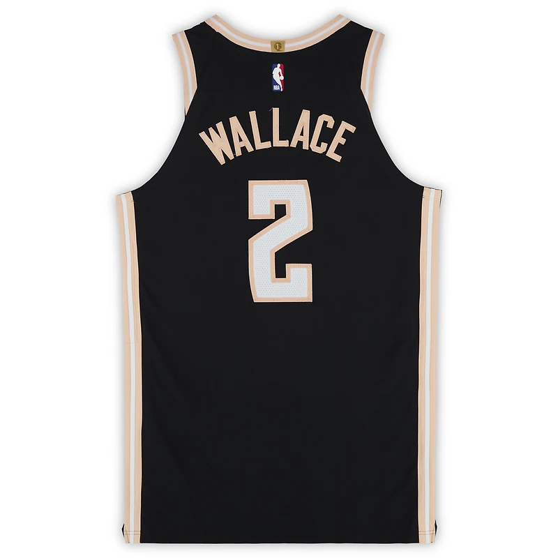Keaton Wallace Atlanta Hawks Game-Used #2 Black Nike City Edition Jersey vs. Los Angeles Clippers on December 3, 2025 - Size 48+4