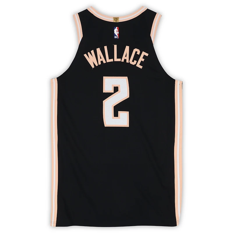 Keaton Wallace Atlanta Hawks Game-Used #2 Black Nike City Edition Jersey vs. Washington Wizards on February 26, 2026 - Size 48+4