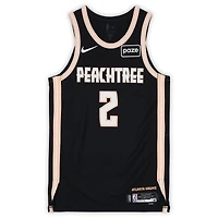 Keaton Wallace Atlanta Hawks Game-Used #2 Black Nike City Edition Jersey vs. Washington Wizards on February 26, 2026 - Size 48+4