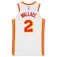 Keaton Wallace Atlanta Hawks Game-Used #2 White Nike Jersey vs. New York Knicks on April 25 and 30, 2026 - Size 48+4