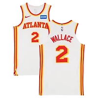 Keaton Wallace Atlanta Hawks Game-Used #2 White Nike Jersey vs. New York Knicks on April 25 and 30, 2026 - Size 48+4