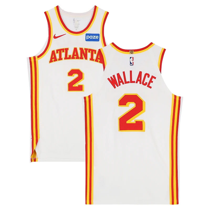 Keaton Wallace Atlanta Hawks Game-Used #2 White Nike Jersey vs. Portland Trail Blazers on March 1, 2026 - Size 48+4