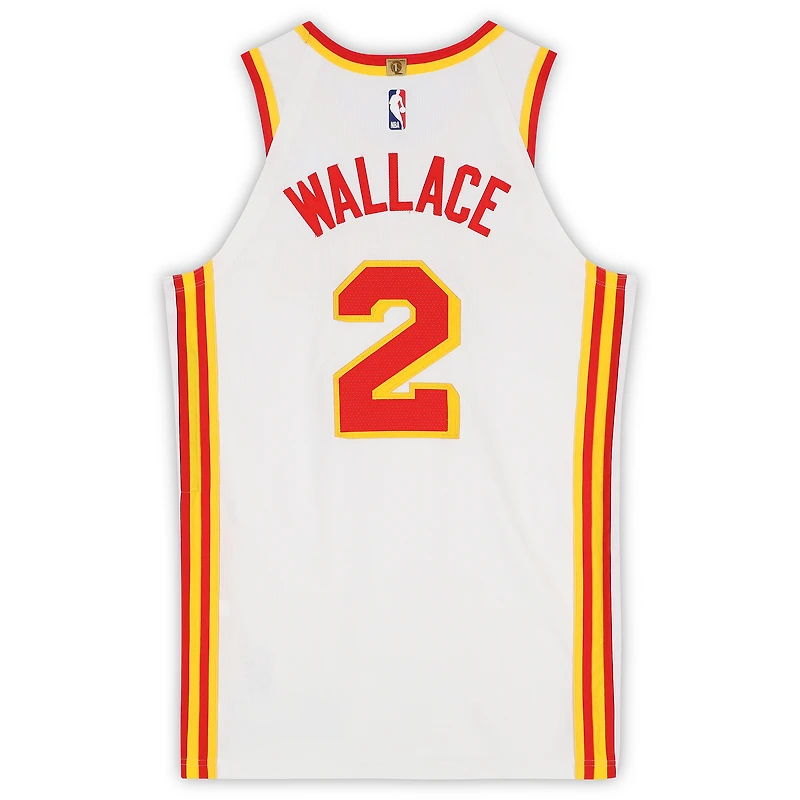 Keaton Wallace Atlanta Hawks Game-Used #2 White Nike Jersey vs. Portland Trail Blazers on March 1, 2026 - Size 48+4